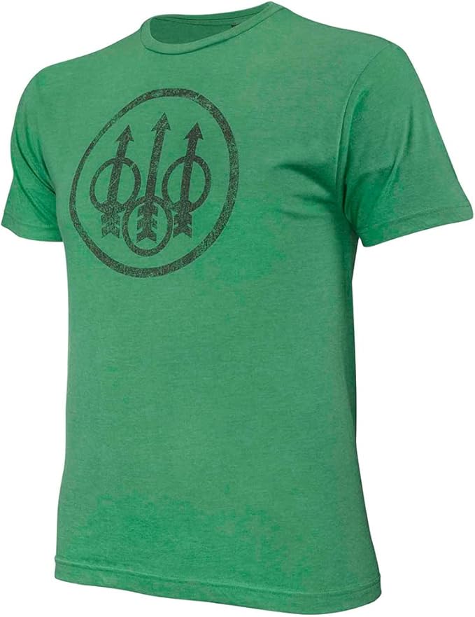 beretta 男式户外休闲比赛射击短袖仿旧三叉戟 t 恤