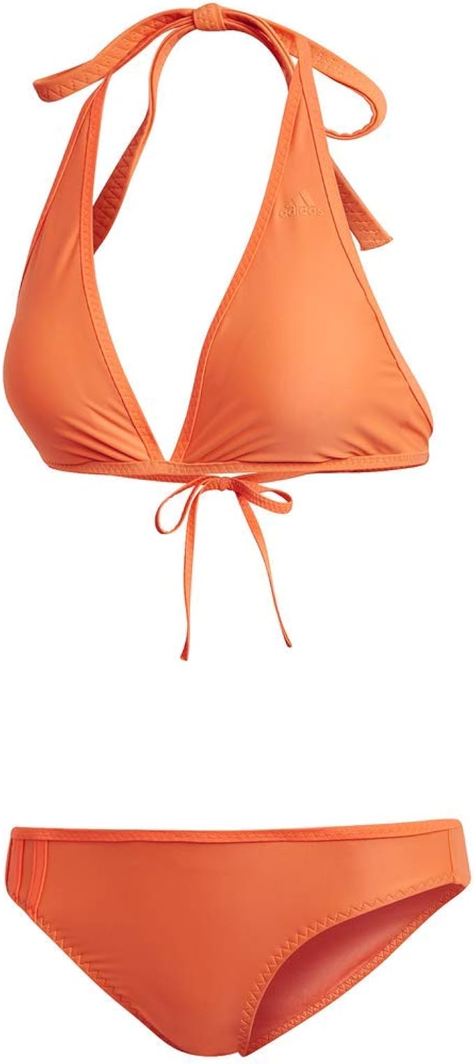 adidas 阿迪达斯女式沙滩装 3 条纹无臀比基尼泳装