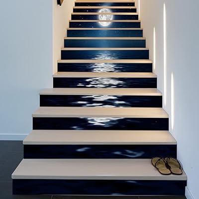 kacolor 3d 自然景观自粘楼梯立管贴纸壁画乙烯基楼梯贴纸壁纸装饰