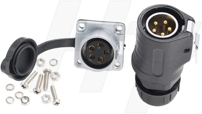 hangtonlp205针连接器防水30安培电源工业设备公电缆插头母板安装插座