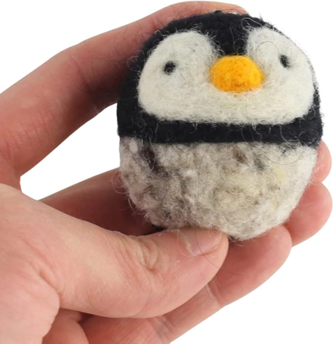 woolbuddy 海洋动物针毡套装,毛毡动物套装,手工制作羊毛,带 2 个毛毡