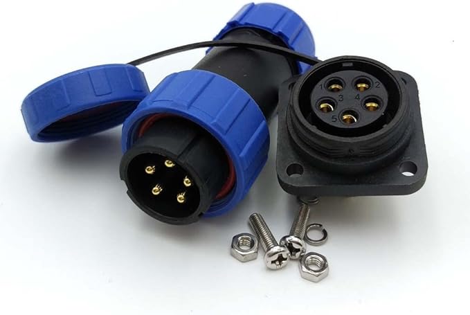 5 线户外 ip67 电源连接器适用于交流直流信号 led 重型工业设备电