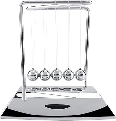 aixicwxi z 形牛顿摇篮平衡球经典牛顿球金属摆球物理科学装饰品桌面