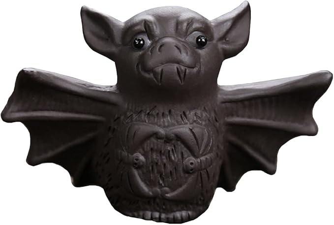 dmtse 陶瓷风水幸运蝙蝠 幸运雕像 动物财富 鲤鱼宝幸运雕塑装饰礼品