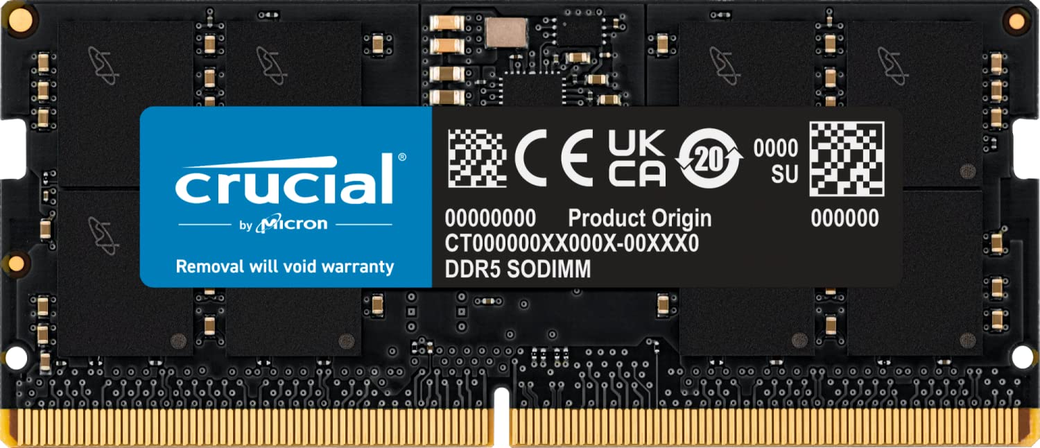 Crucial RAM 16GB DDR5 4800MHz CL40 Laptop memory CT16G48C40S5