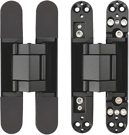 Alamic 隐形铰链隐藏式门铰链重型隐藏铰链3d可调节 黑色 1双 Alamic 价格报价图片 亚马逊中国