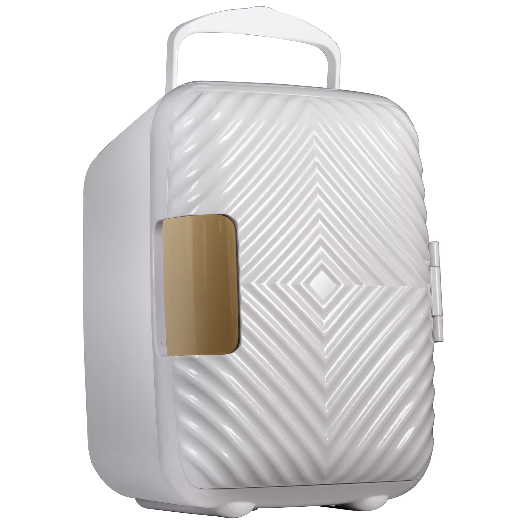 Russell Hobbs Mini Fridge 4 litre /6 can portable mini cooler and heater for beverages, cosmetics/cosmetics/skincare, AC/DC power, recessed, white, suitable for bedroom, caravan, car RH4CLR00GVW