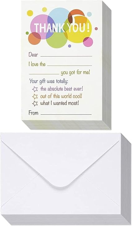 Thank You Cards 50 张感谢记事本 批量感谢卡片套装 内部空白 波尔卡圆点设计 包括感谢卡和信封 4 X 6 英寸 亚马逊中国 办公用品