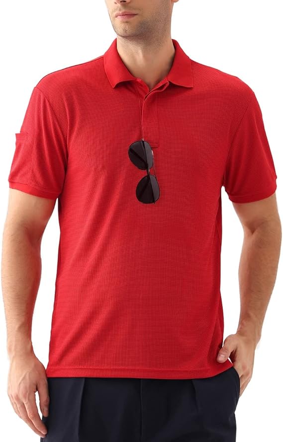 facitisu 男士有领衬衫 polo t 恤 dry fit 短袖高尔夫夏季上衣