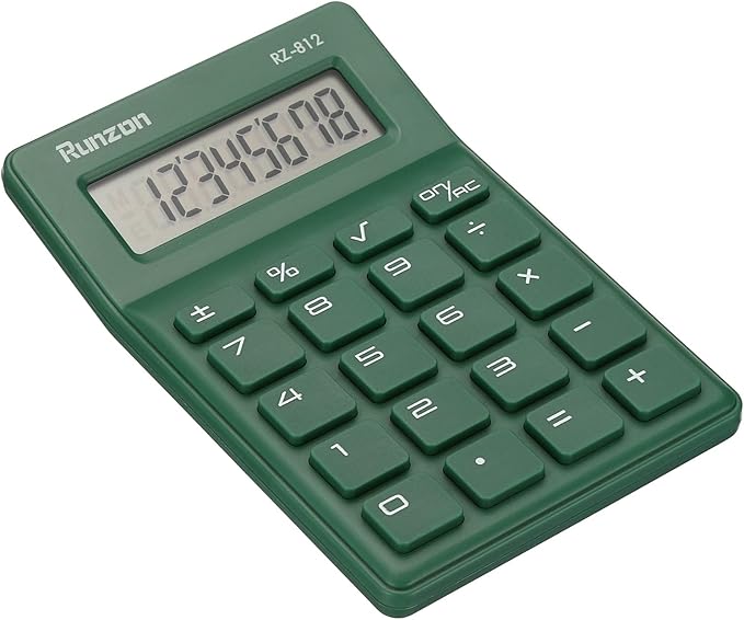 PATIKIL 桌面基本可爱计算器,桌面计算器电池供电 8 位数大液晶显示屏,适