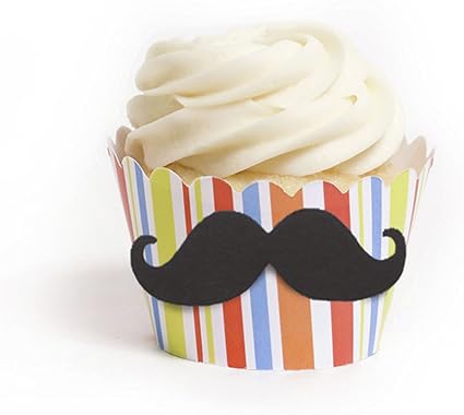Dress My Cupcake Dmc915 Diy 标准胡子纸杯蛋糕包装套件 马戏团条纹 一套100 个 亚马逊中国 厨具