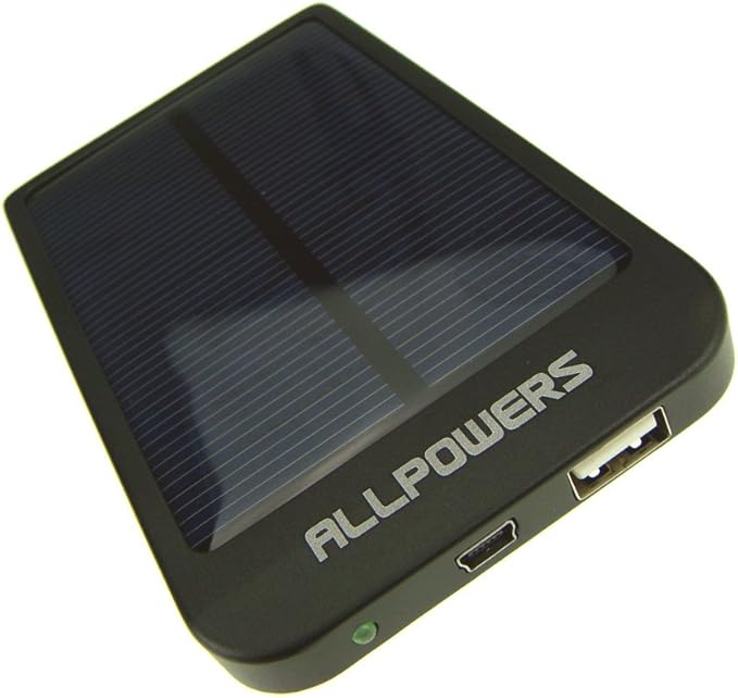 Allpowers 奥鹏2600ma 多晶硅转化率快太阳能充电器移动电源充电宝usbmini 充电宝万能充电器 适用于数码相机 Pda Mp3 Mp4 各种手机 黑色 手机 通讯 亚马逊中国