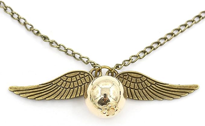 sttiafay 复古薄膜周边金飞贼吊坠项链精致魅力颈链首饰 适合女士男士