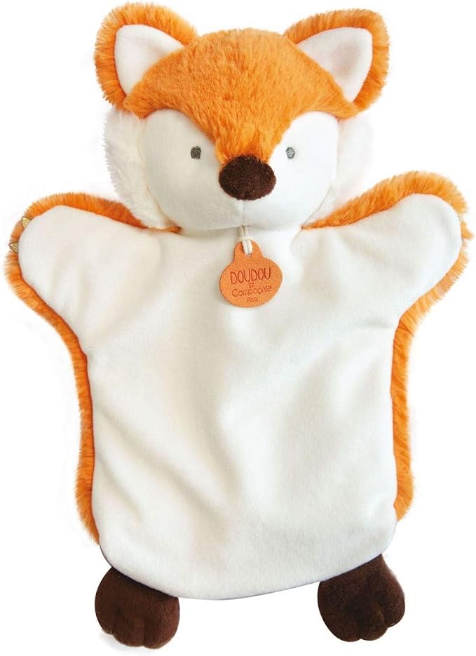 doudou et compagnie dc3616 狐狸手偶,25厘米,橙色