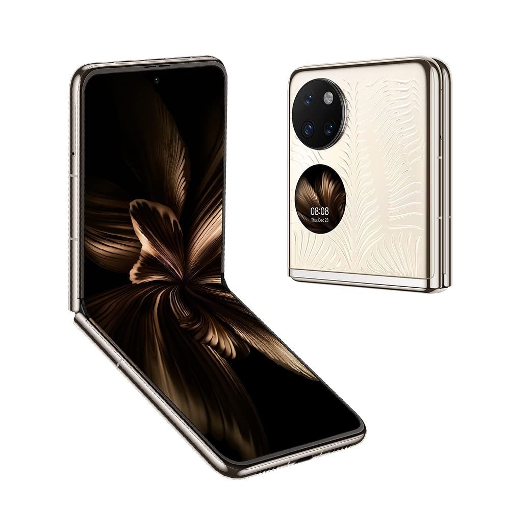 Huawei P50 Pocket Premium - Foldable smartphone, 3D micro design, hyperspectral camera, 6.6-inch OLED display screen, sun protection detection, 12GB RAM+512GB ROM, gold color