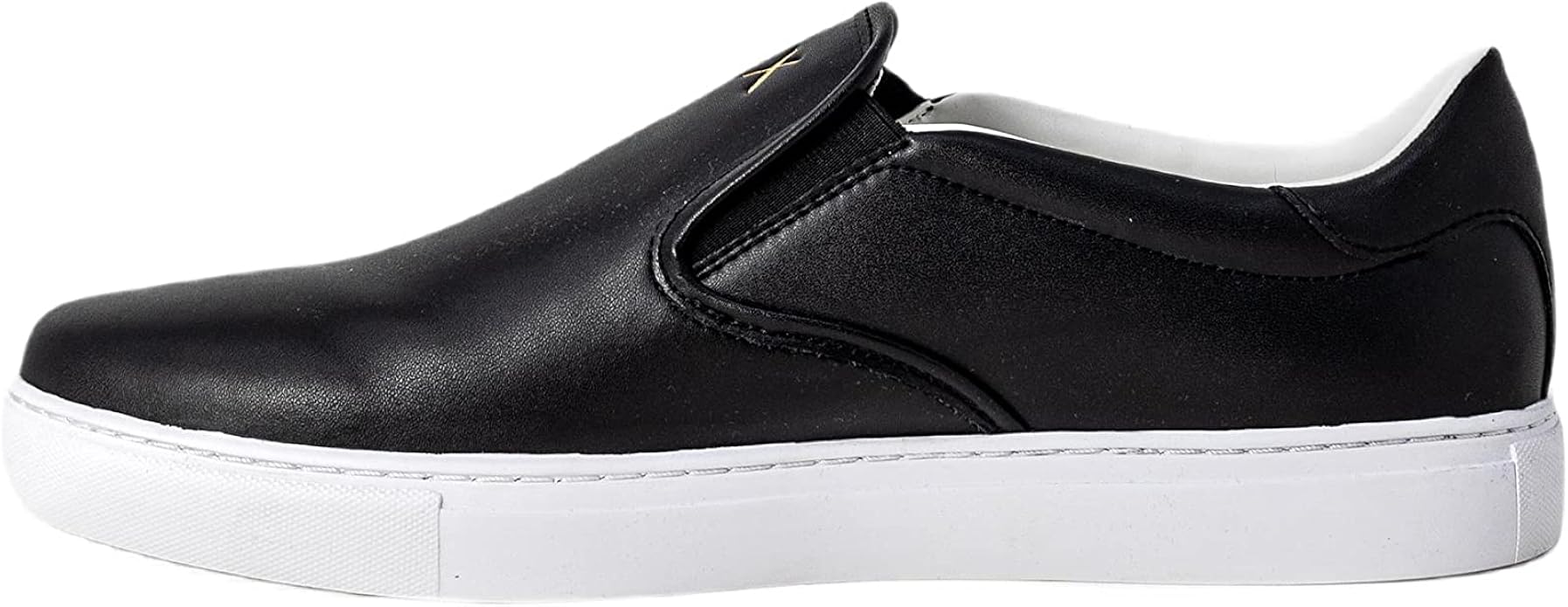 a|x armani exchange 男式标志皮革一脚蹬运动鞋