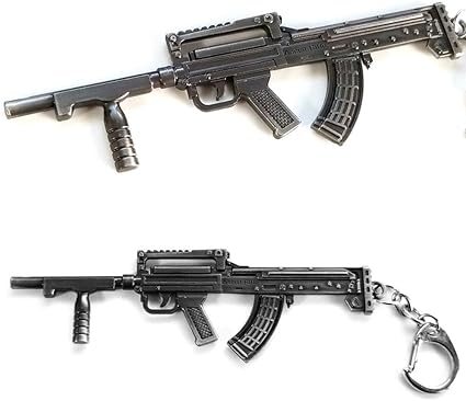 Gfday Battlegrounds 3d 金属钥匙链pubg 钥匙圈枪模型动作人物艺术玩具收藏礼物groza 亚马逊中国 玩具