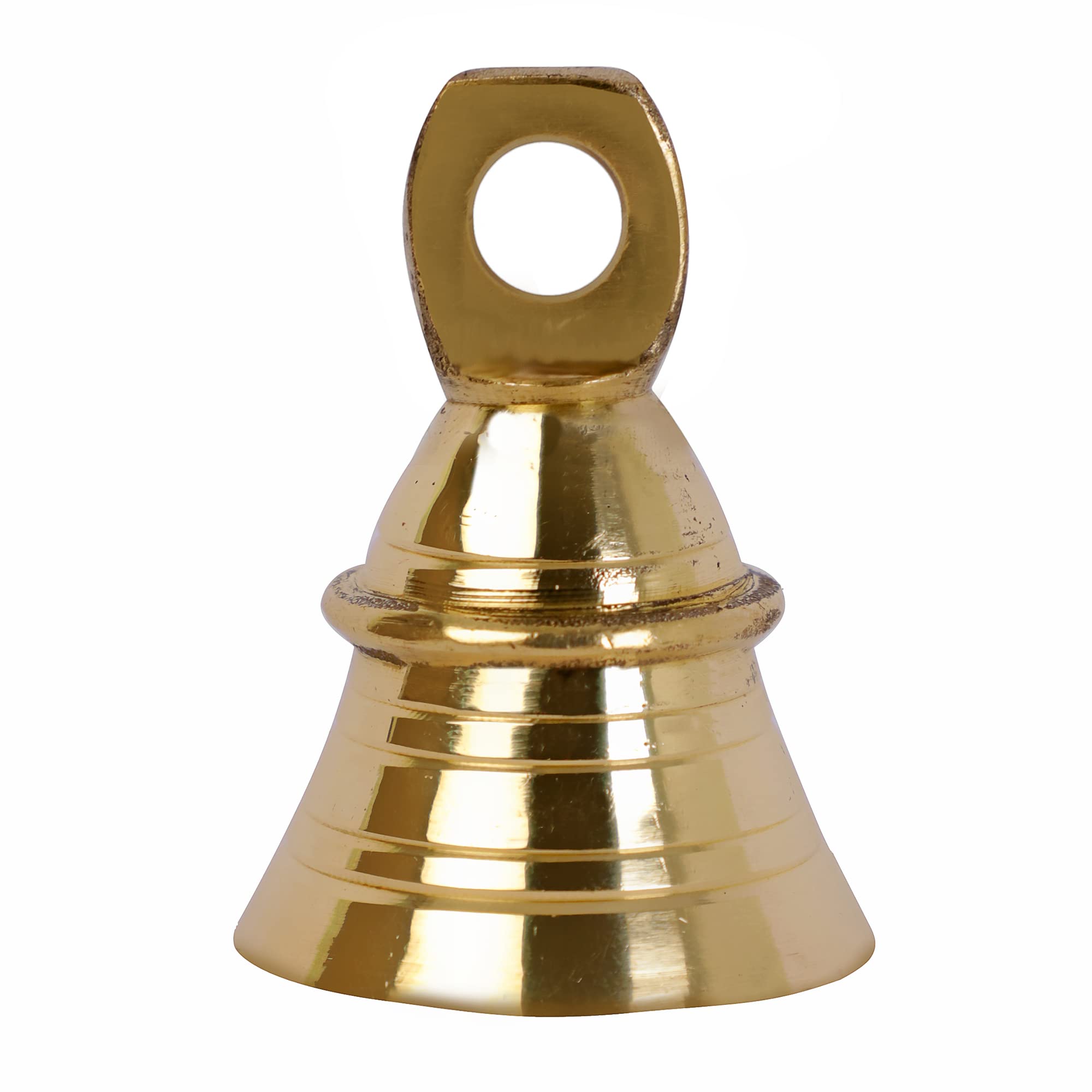 HANDTECHINDIA Brass Plain Set 5.08cm bell Christmas Decoration Bell Sleigh Crafts Decorative home Elephant musical instrument accessories. (), inches (BELS0)