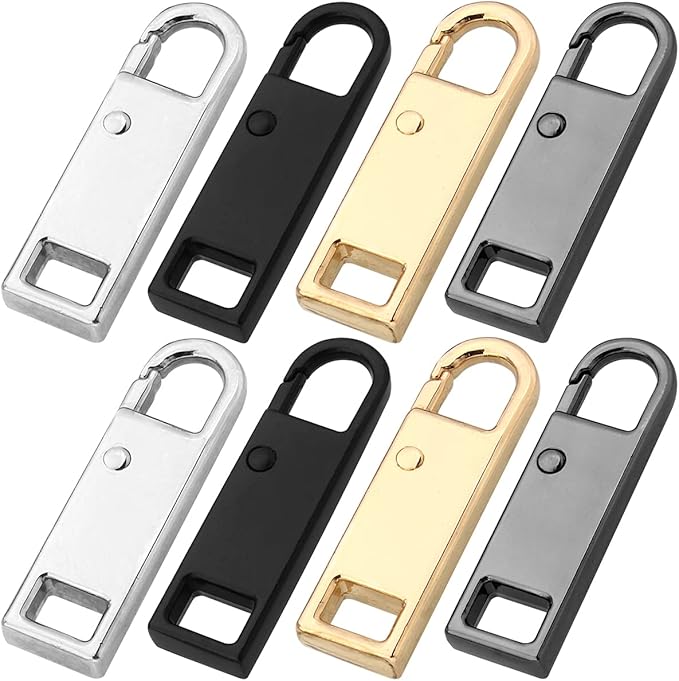 8 件拉链拉环锌合金吊坠拉链延长重型拉链固定器拉链标签修复拉环衣服