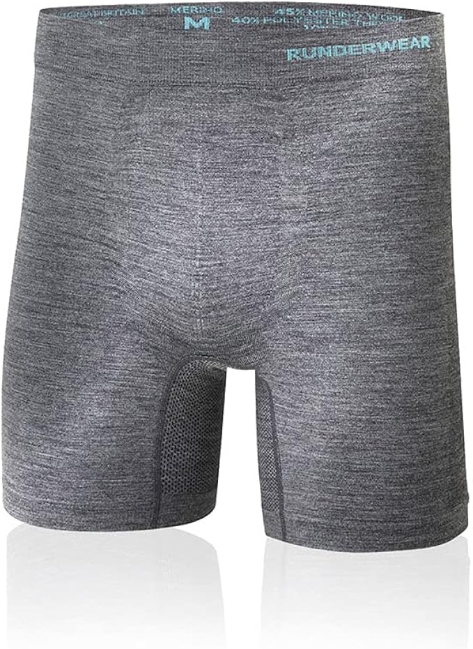 runderwear 男士美利奴羊毛平角内裤 - 无摩擦,高级美利奴羊毛跑步