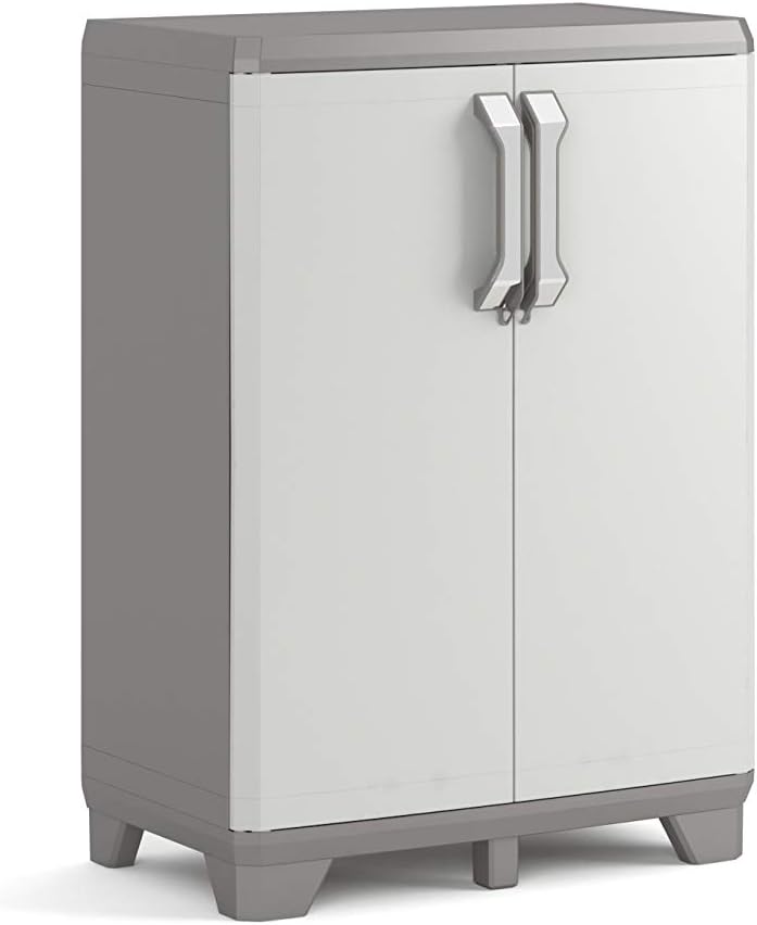 keter tidy 低衣柜,68 x 39 x 97 厘米,深灰色 - 浅灰色