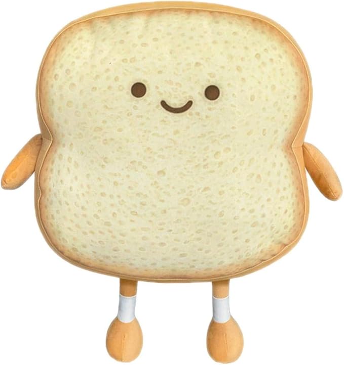 toast sliced 面包枕,面包形状毛绒枕,面部表情柔软吐司面包食品沙发