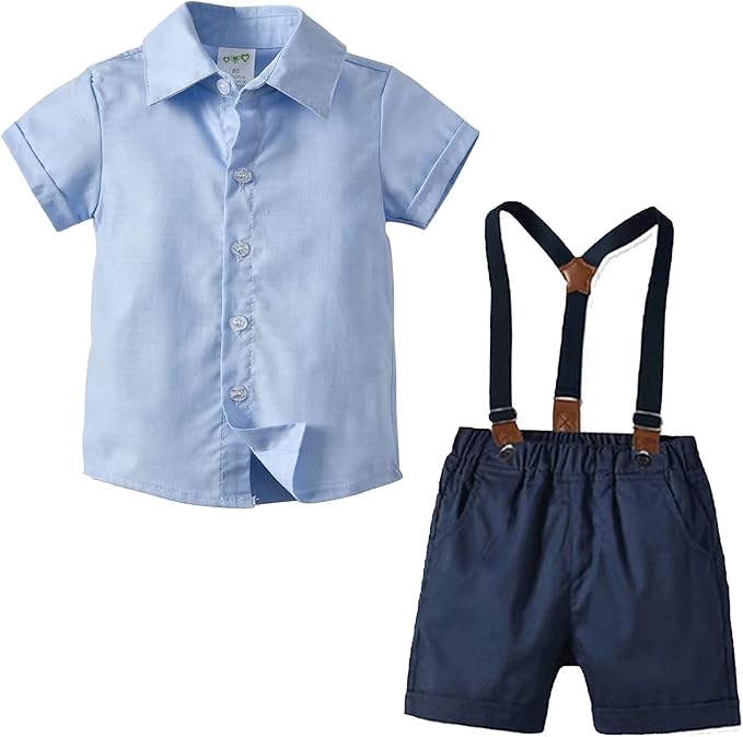 男孩夏季绅士服装婴儿 2 件套正式服装套装 【technorox】 服饰箱包 -