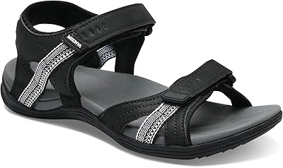 megnya 女士徒步凉鞋,户外露营舒适步行凉鞋,防滑运动凉鞋带钩环带