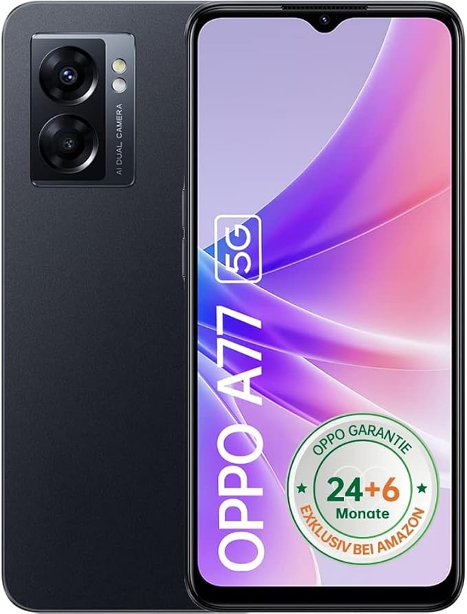 oppo a77 5g 智能手机,5000 mah 电池,33w 快速充电,6.
