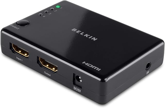 belkin pro 1000 4-way hdmi switch with wireless remote (supports