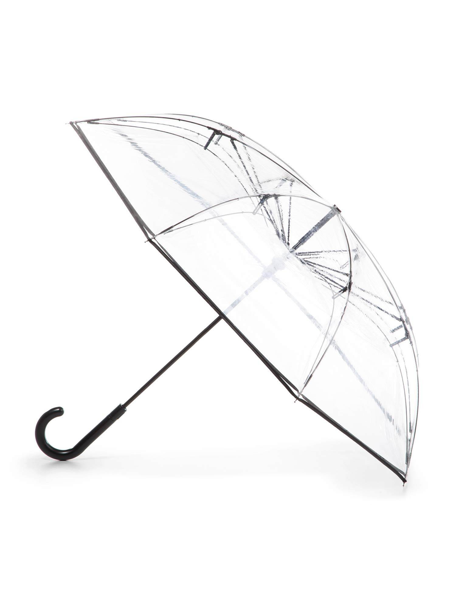 The totes InBrella reverse closing umbrella, transparent, uniform, Inbrella reverse automatic closing umbrella, with J-hook, wind and rain proof