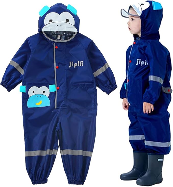 One Piece 儿童雨衣泥泞buddy 雨衣连体服男童女孩连帽防雨夹克适合2 8 岁 Taixin 服饰箱包 亚马逊中国