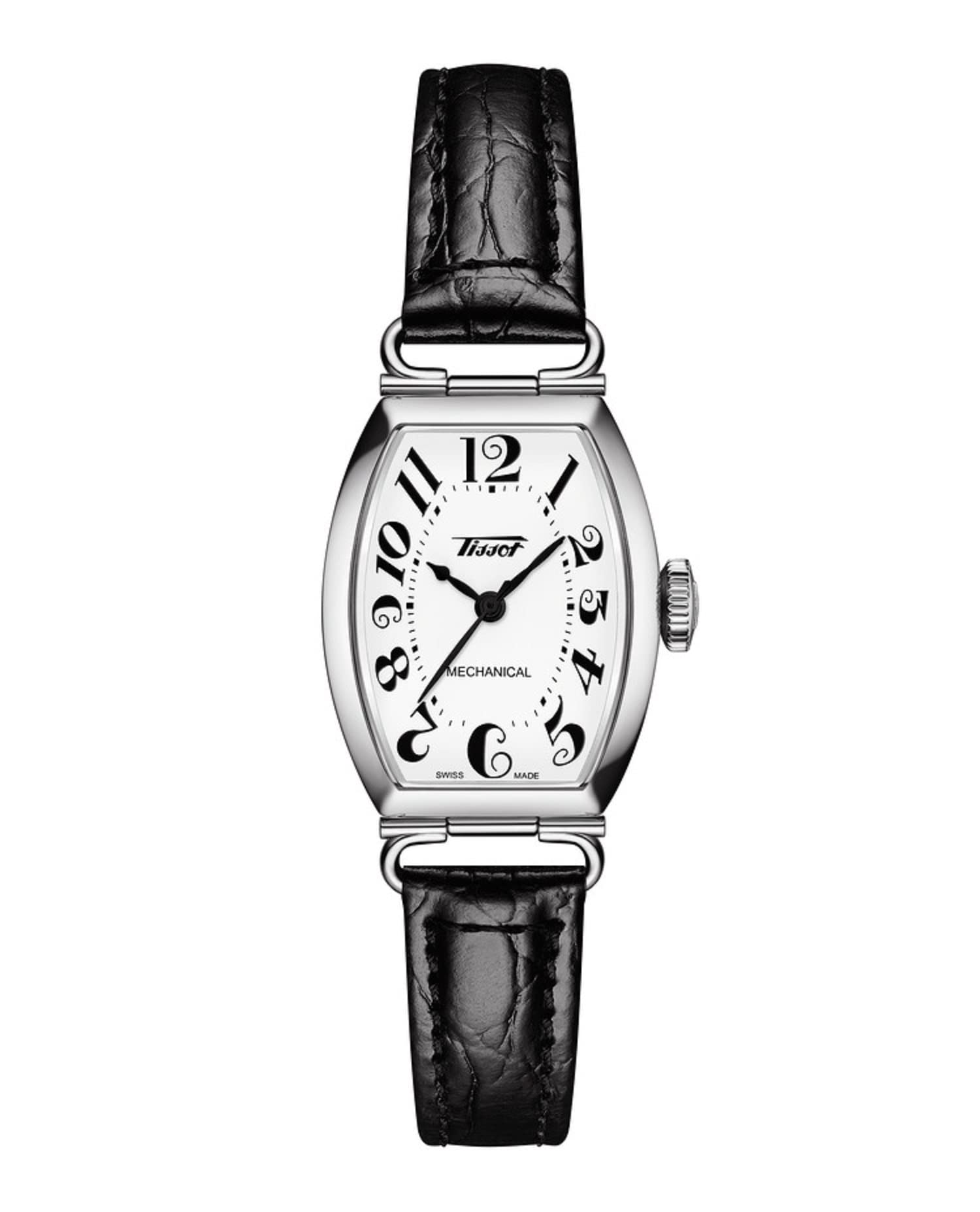 Tissot Ladies Watch T1281611601200 Traditional Porto Little Ladies Mechanical White dial Leather strap, white, white, mechanical