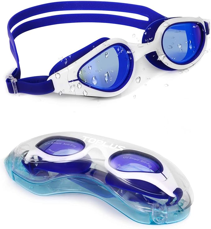 toplus 游泳护目镜,赛车游泳护目镜成人中性款泳镜,无泄漏防雾防紫外