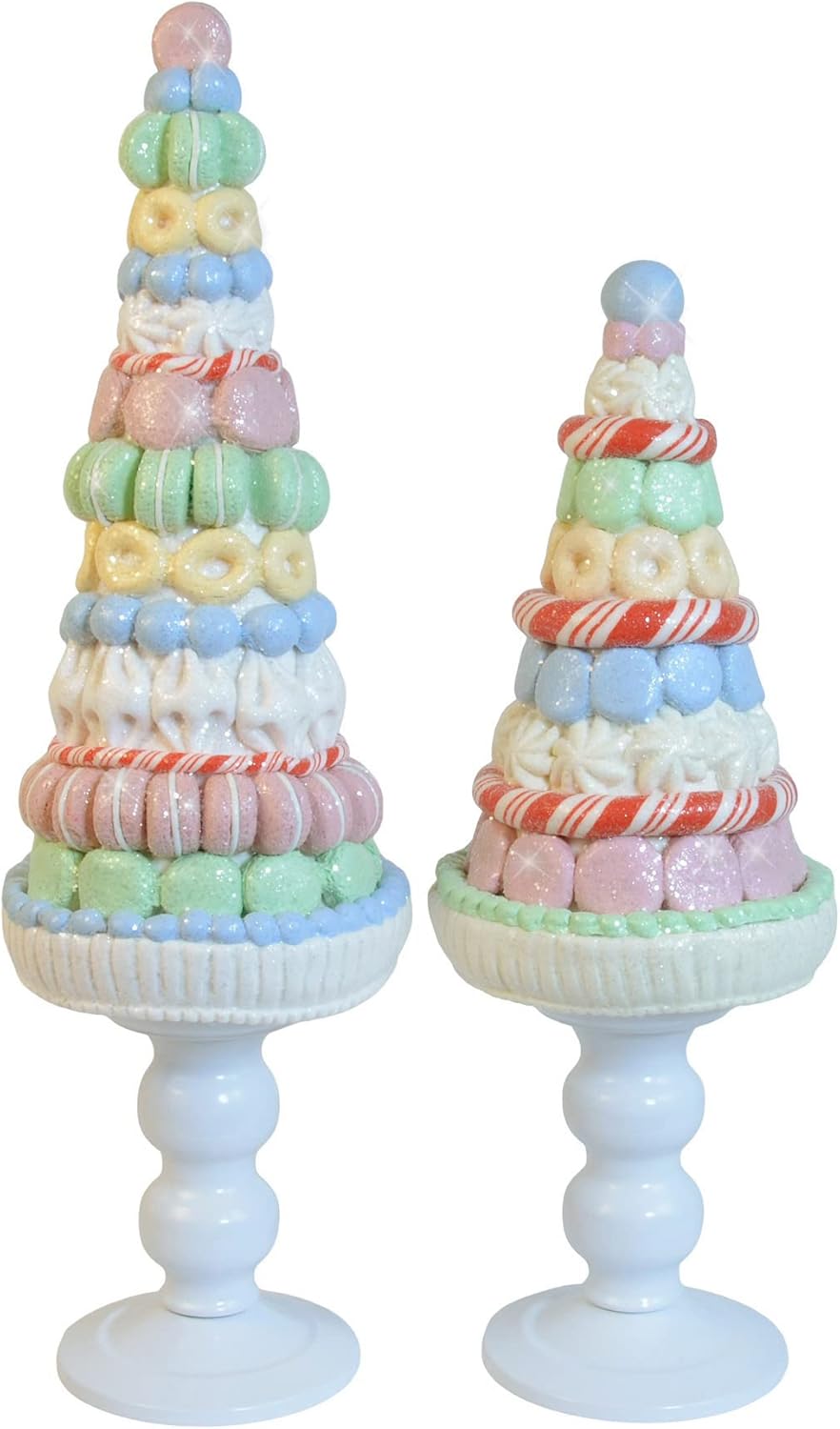 Gold Metal Tabletop Christmas Tree Set