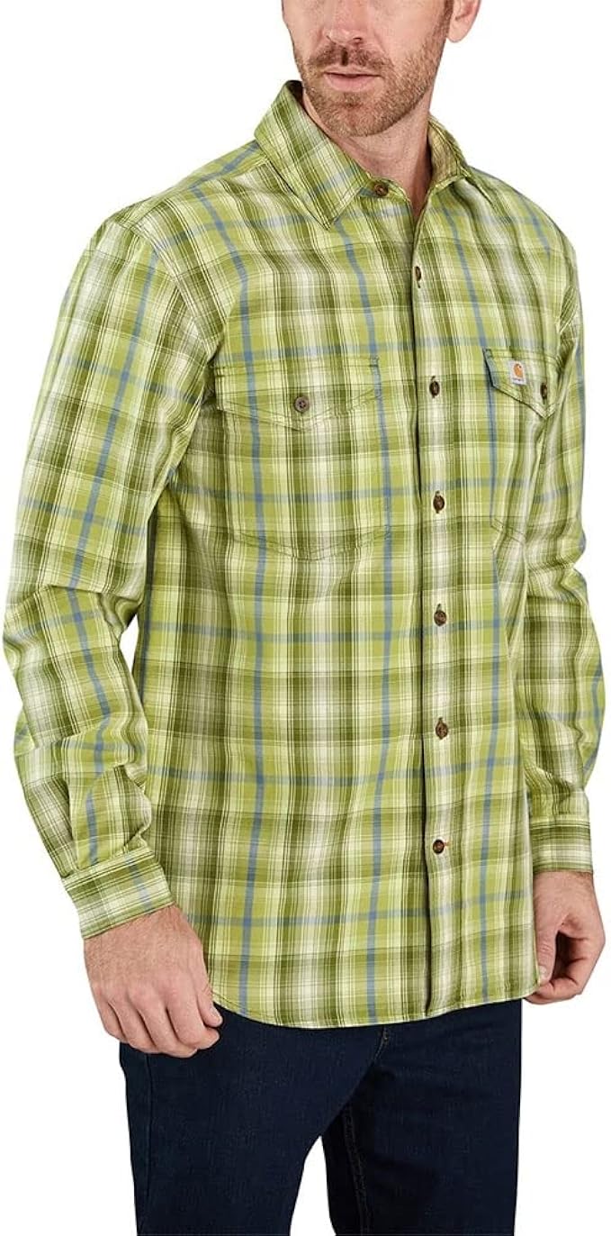 carhartt 男士 104446 宽松长袖格子衬衫