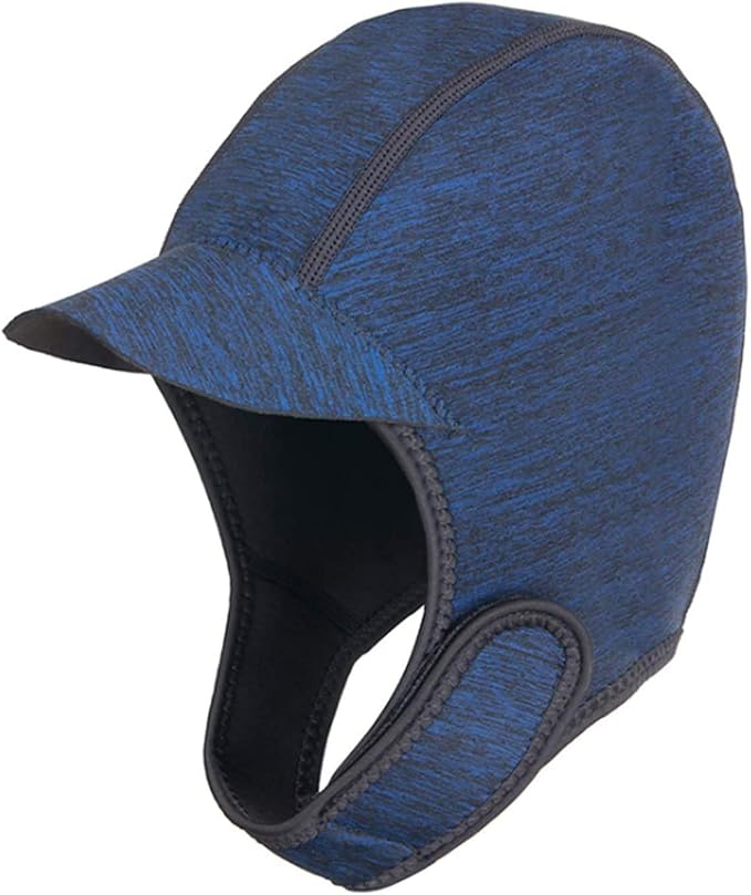 中性款潜水服兜帽 2mm 氯丁橡胶水肺潜水帽男女泳帽带帽檐可调节潜水