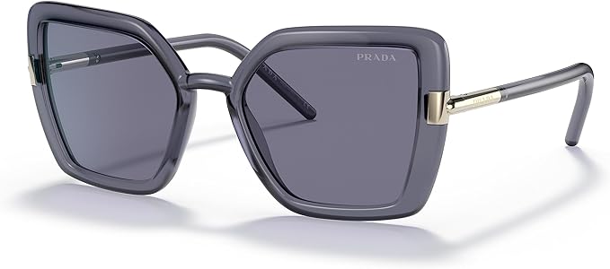 prada prada pr 09ws 蓝色/蓝色 54/20/140 女式太阳镜, 水晶蓝弦, 54