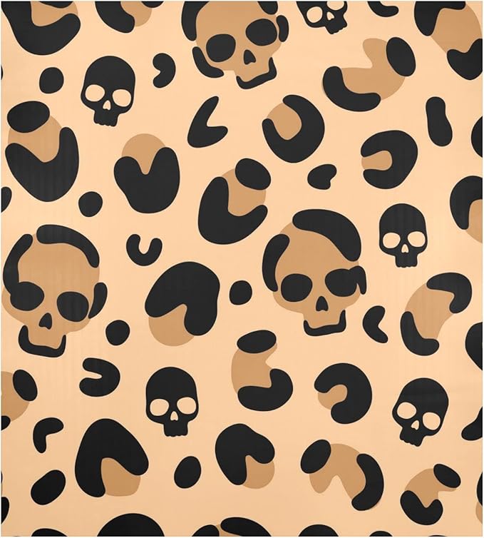 naanle 洗碗机磁铁盖骷髅豹纹印花洗碗机盖磁性家用橱柜贴花电器贴纸