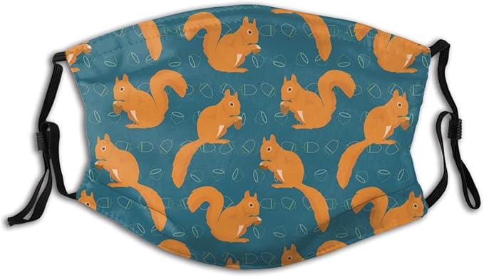 男士女士面罩,松鼠动物面具可水洗和可重复使用可调节巴拉克拉法帽