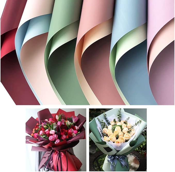 30 张/6 色双面花朵包装纸礼品包装花卉安排diycraft 项目23x23 英寸