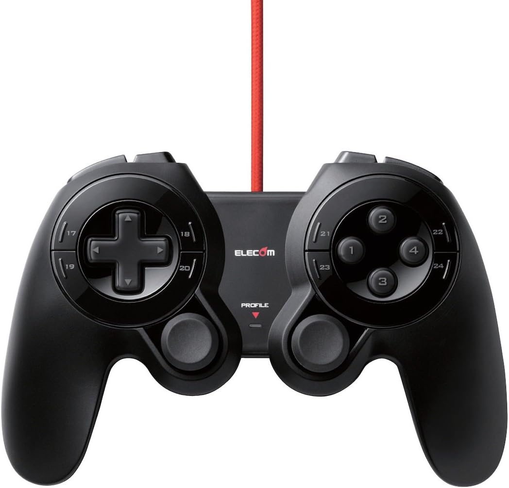 erekomu 手柄 usb 24 按钮 适用于 mmo 黑色 jc - dux60bk