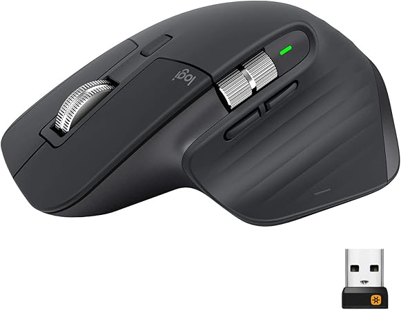 Logitech 罗技 Logitech 罗技mx Master 3 无线鼠标 蓝牙 Usb接收器2 4ghz连接 4000 Dpi传感器 超快速滚动 适用于所有表面 7个按钮 Pc Mac Ipados 深灰色 价格报价图片评测多少钱