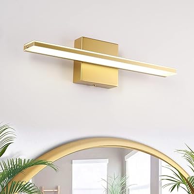 brivolart led 梳妆台灯,9w 金色墙壁浴室镜子浴室梳妆台照明灯具