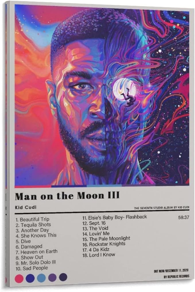 man on the moon iii: the chosen inch 艺术音乐专辑海报无框 30.