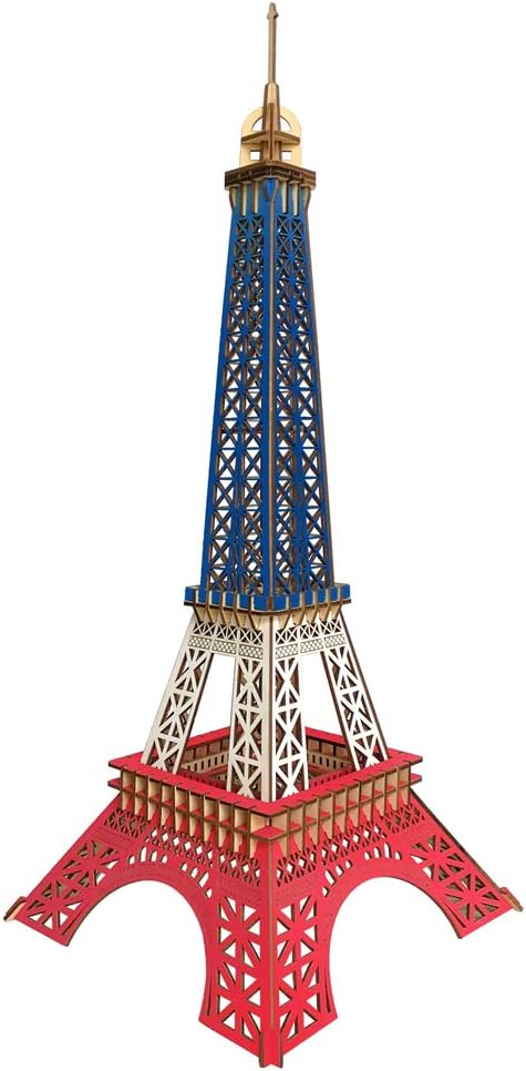 3d 木制拼图成人埃菲尔铁塔颜色 22.8 英寸(57.