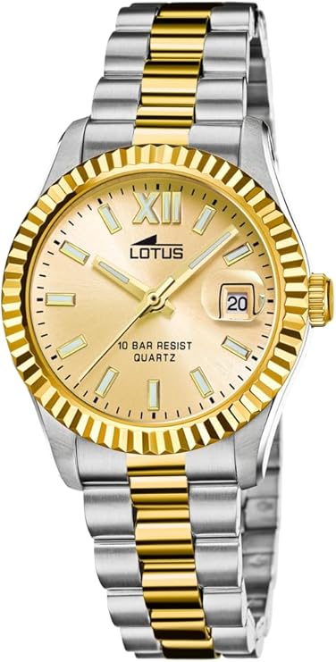 lotus 女士 指针式 石英手表 不锈钢表带 18931/2, 银, 手链