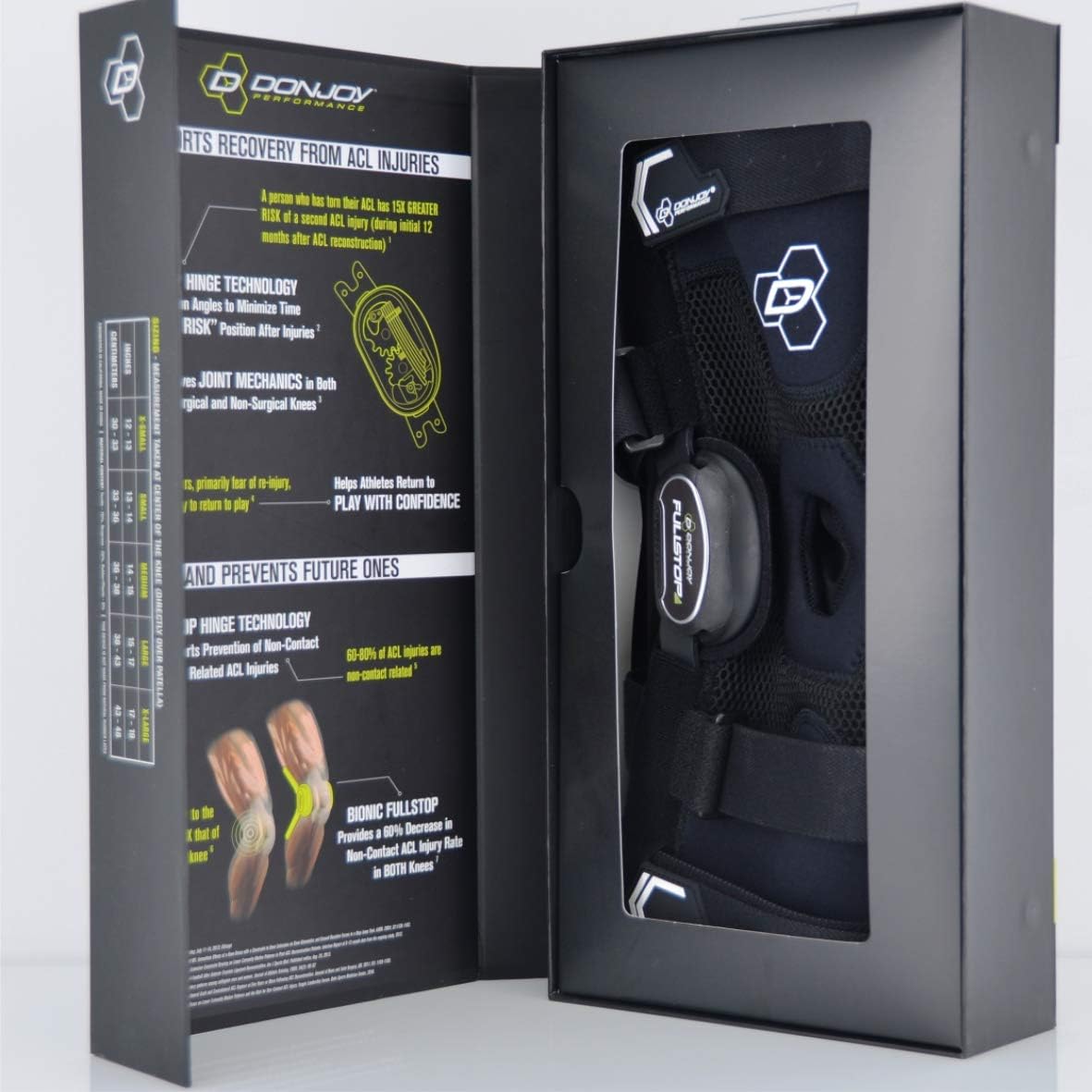 Donjoy Performance Bionic Fullstop Acl 护膝 4 点铰链式护膝 保护护膝 受伤 足球 曲棍球 触点运动的膝盖 亚马逊中国 运动户外休闲