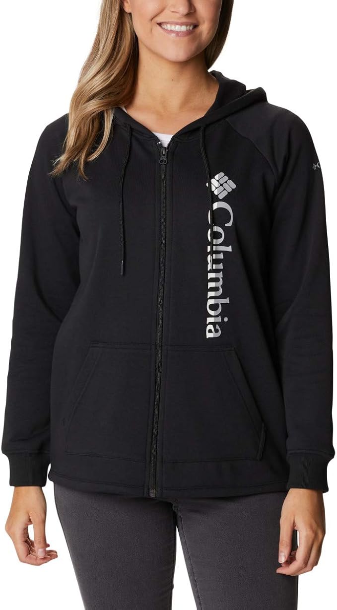 columbia 哥伦比亚 女式标志法式厚绒布全拉链外套