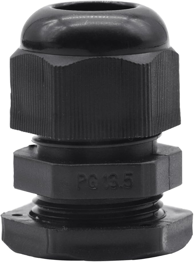 5 电缆压盖 - 20 件黑色塑料尼龙防水线接头接头适合 6 毫米至 12